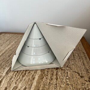 Vintage Mid-Century Modern Ceramic Stacking Ashtray - NEW IN BOX